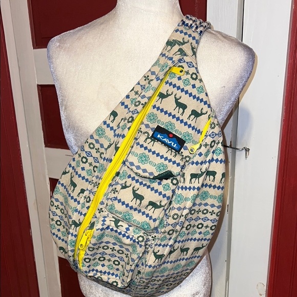Kavu Handbags - KAVU Original Rope Sling Bag Crossbody With Scandinavian Deer retired